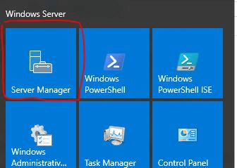 Open Server Manager