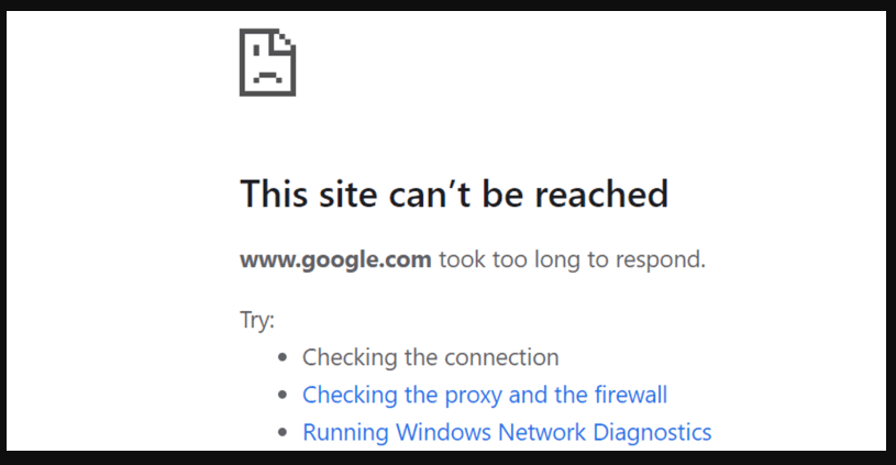 Site Can’t be Reached