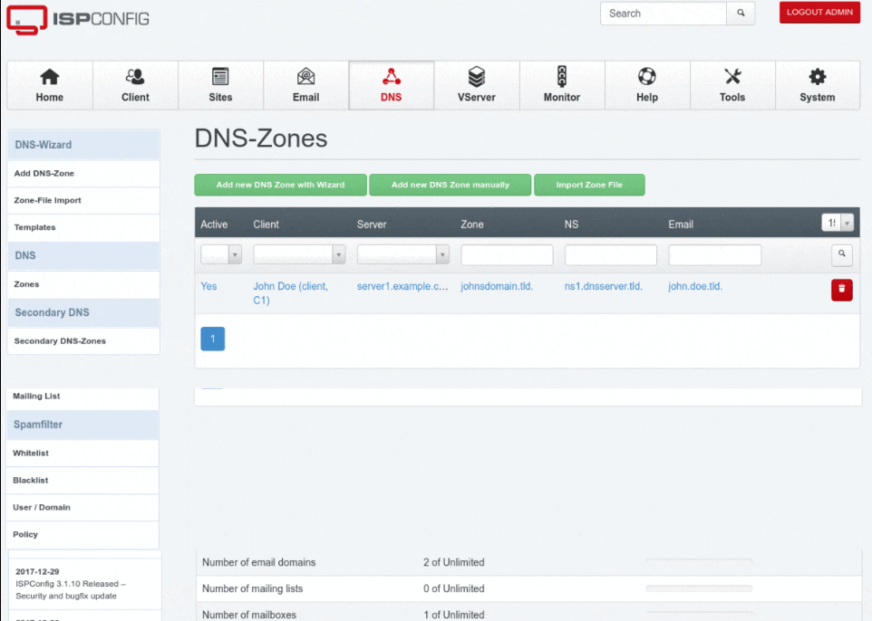 ISPConfig for webmasters