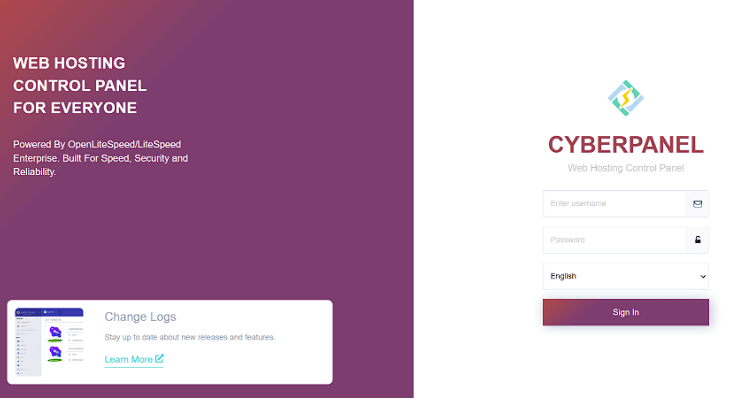 cyberpanel sign in