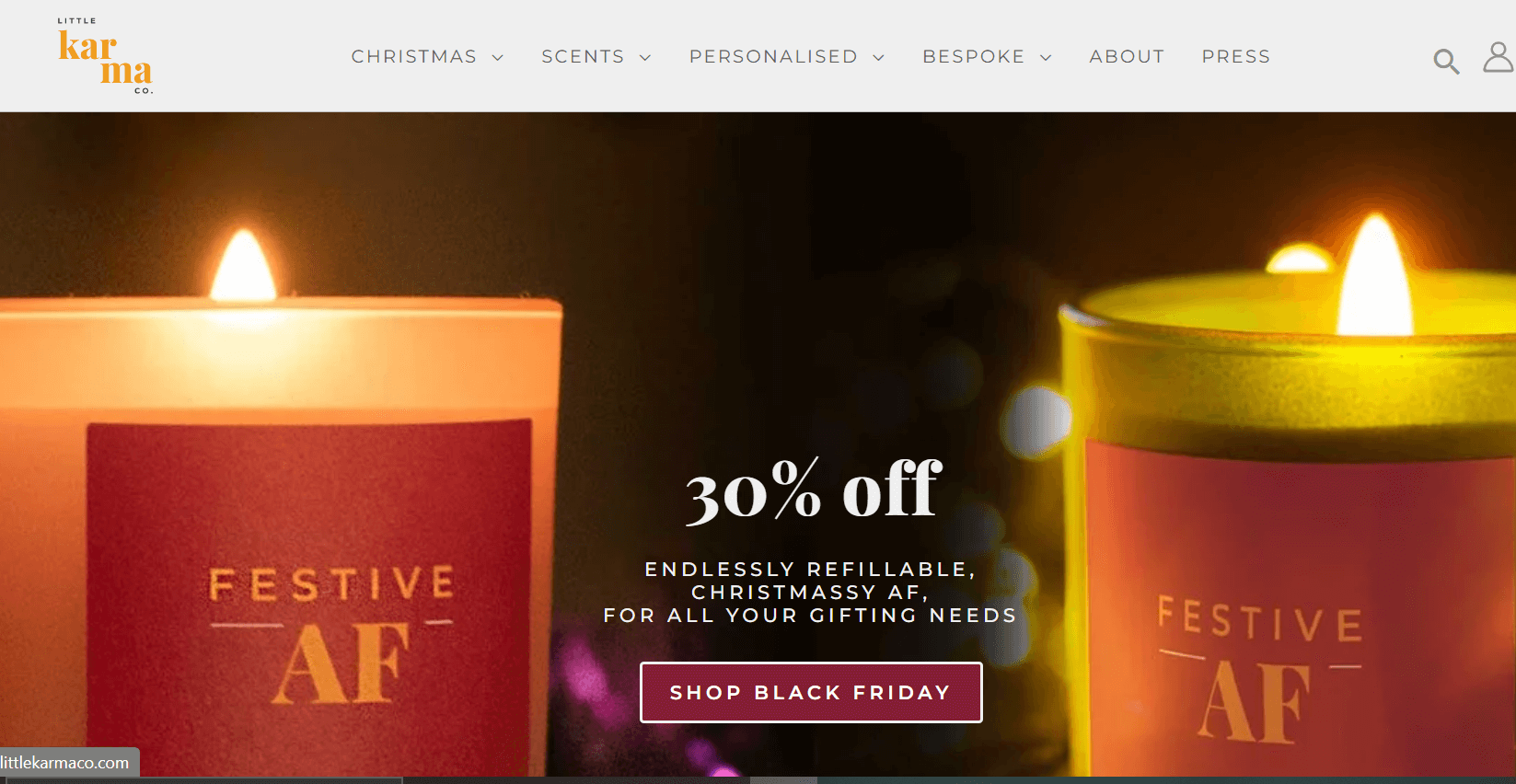 Little Karma Co. homepage