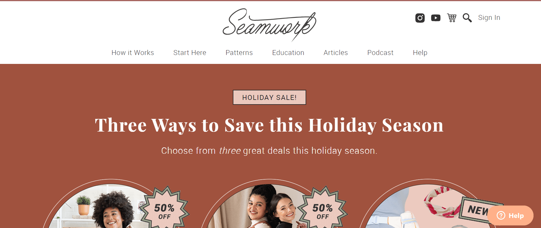 Seamwork homepage