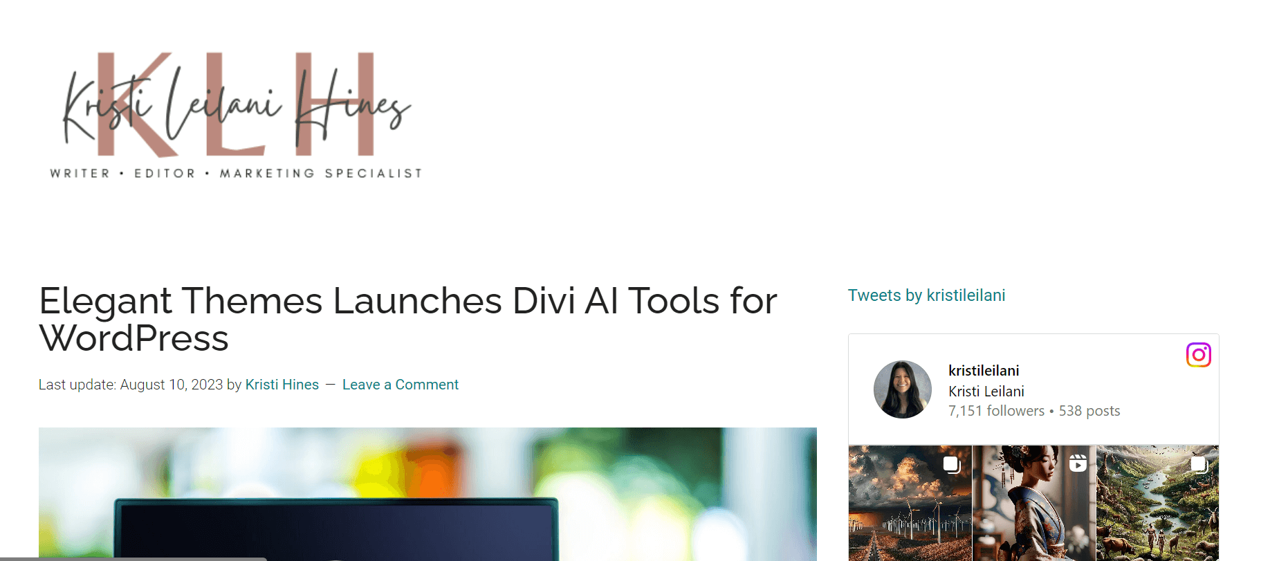 Kristi Hines Homepage