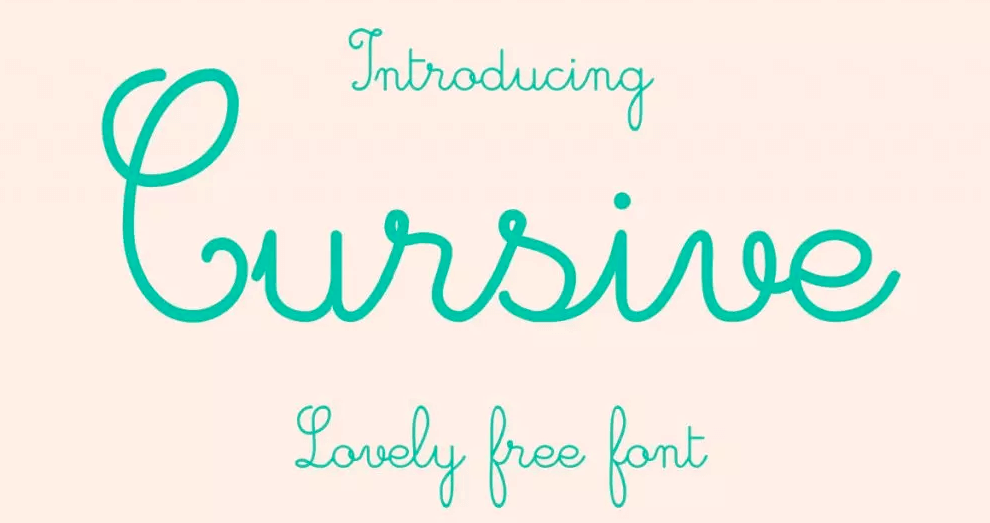 Cursive fonts