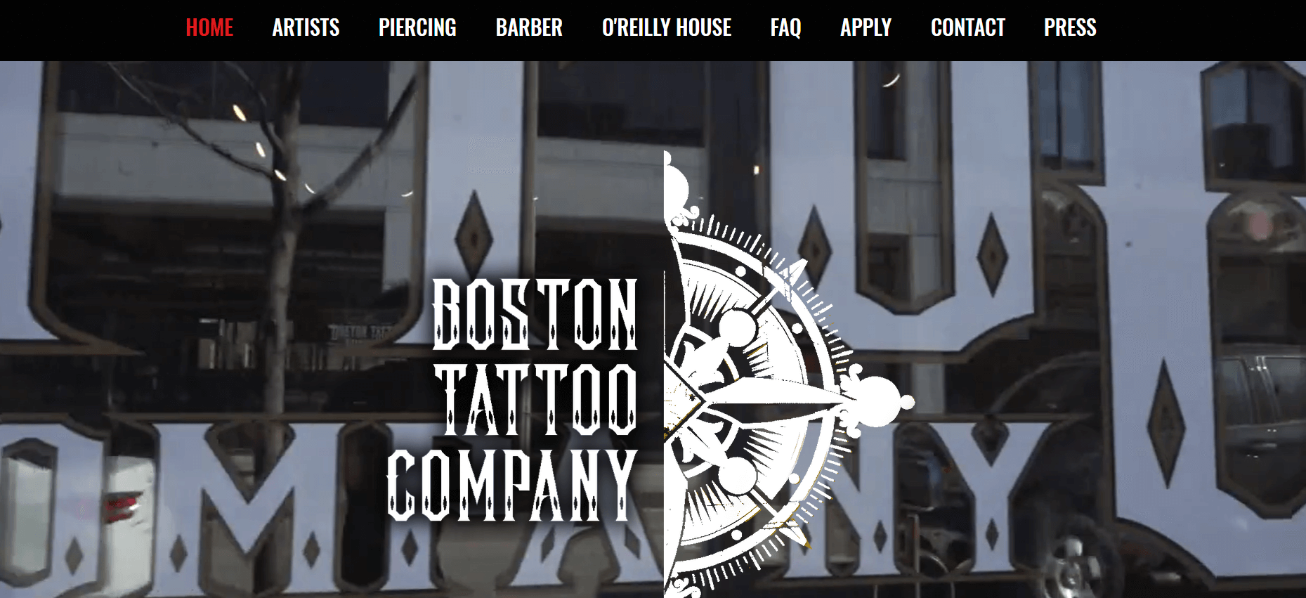 Boston Tattoo Company home page