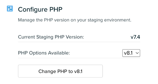 Change to PHP 8.1