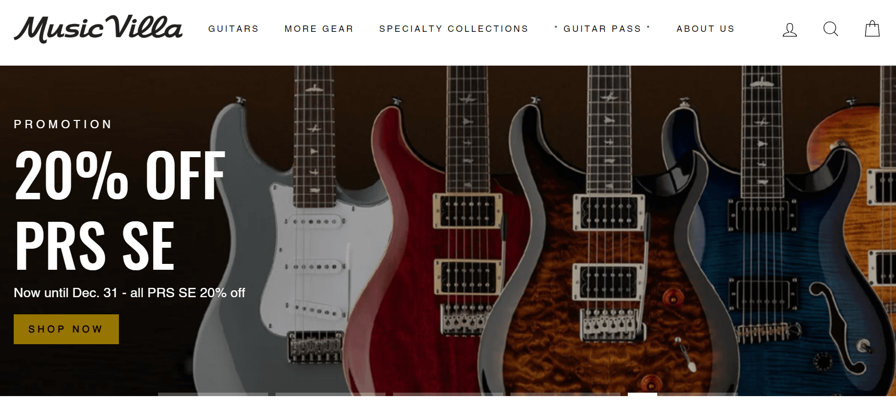 Music Villa homepage