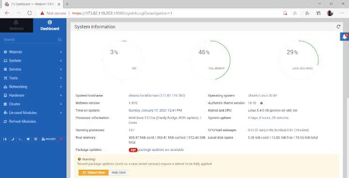 How to Install Webmin on Ubuntu 20.04