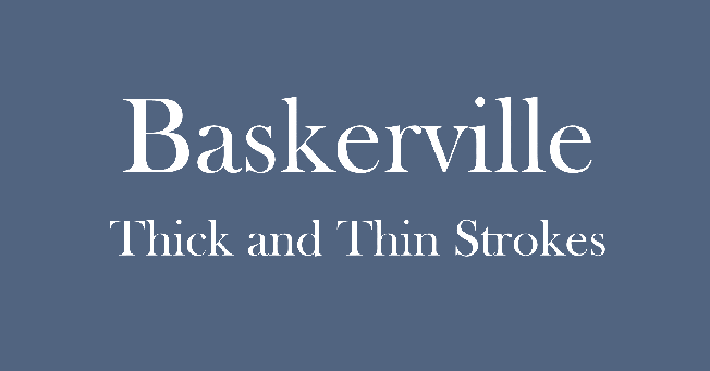 Baskerville strokes