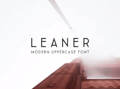 Leaner uppercase modern fonts