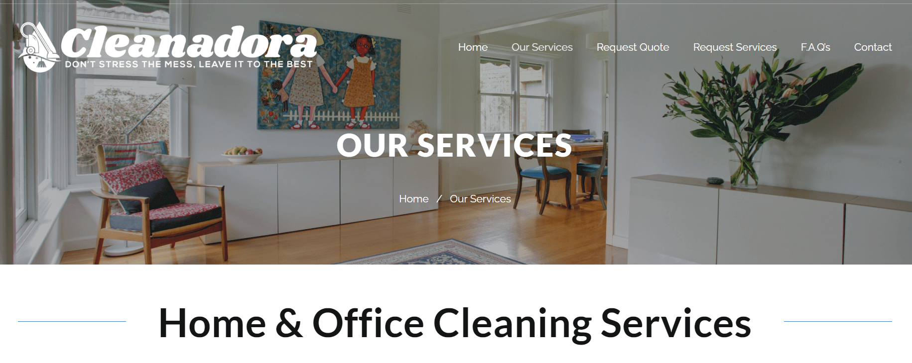 Cleanadora homepage