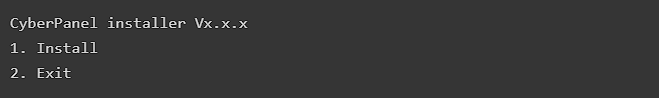 cyberpanel installer