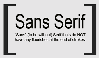 Sans Serif fonts
