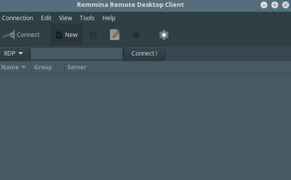 Image showing Remmina remote desktop client.