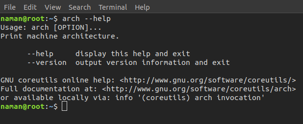 Output Linux command