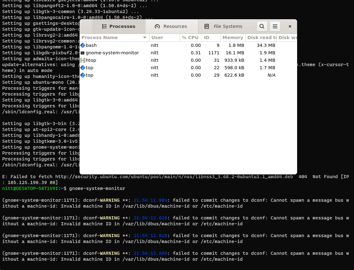 gnome system monitor