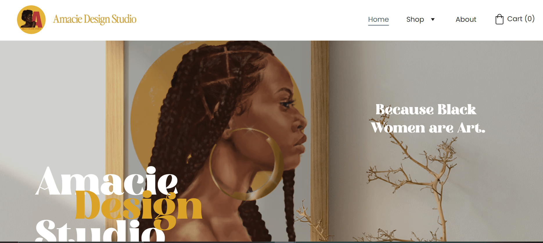 Amacie Design Studio homepage