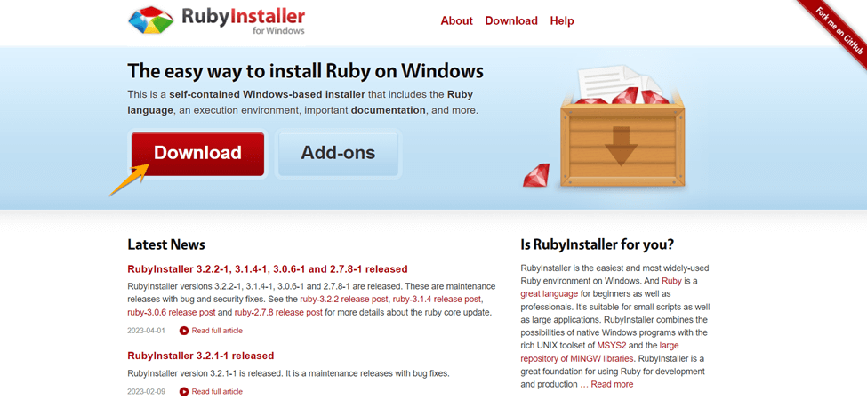 download Ruby on Windows