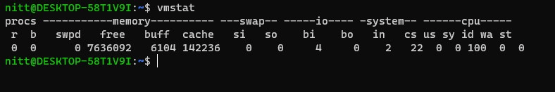 vmstat command