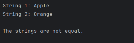 String strcmp() function in C++