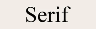 Serif fonts