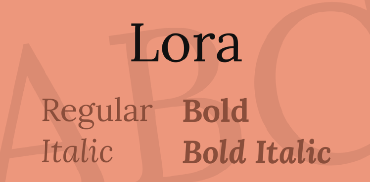Lora font family