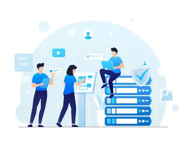 Gradient intranet illustration